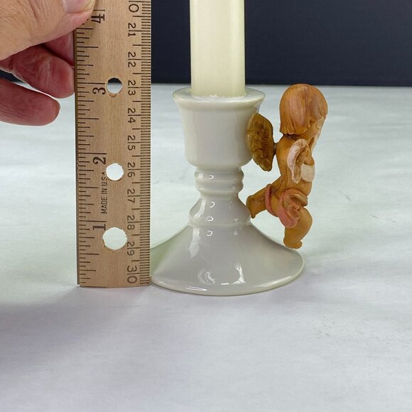 Vintage RR Roman O Holy Night Candlestick with Cherub Angel - Picture 10 of 10